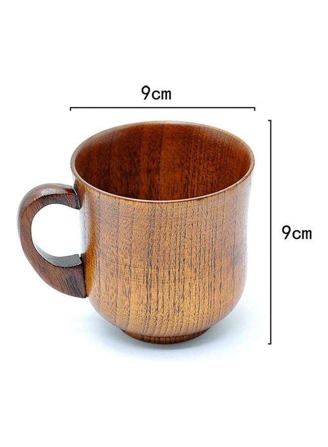 XiuWoo Handmade Wood Coffee Cup- 260ml Brown  - Image 5