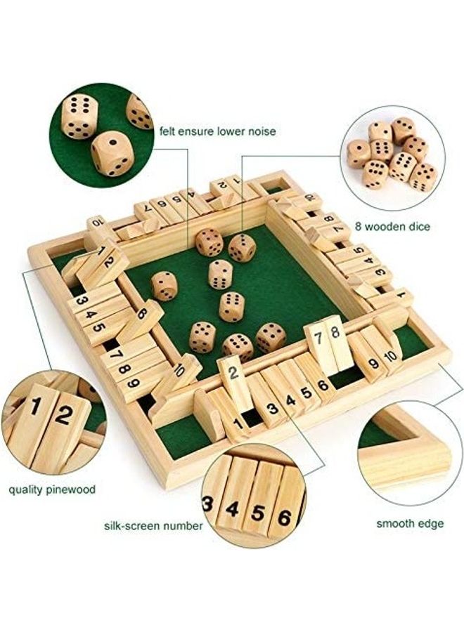 LBLA Shut The Box Dice Wooden Board Game For Kids - Image 2