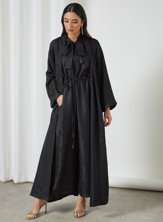 Jacquard Jumpsuit and Jacket Set Black - v1619768641/N44083055V_1