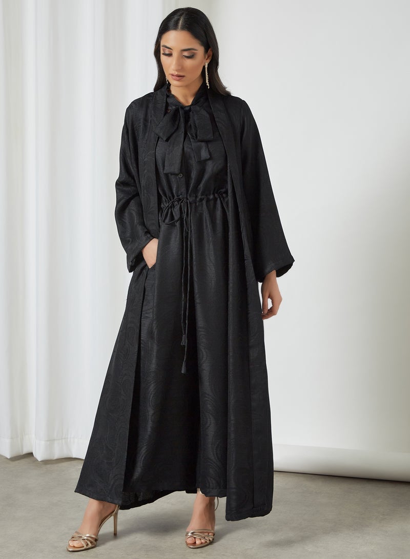 7EVENTY3 Jacquard Jumpsuit and Jacket Set Black  - Image 1