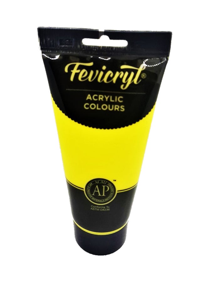 Fevicryl Acrylic Colour 200ml Lemon Yellow Cadmium - Image 1