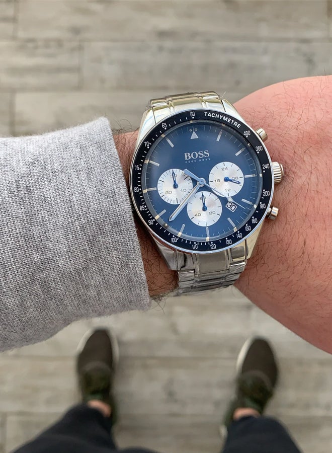 HUGO BOSS - Men's Trophy Metal Chronograph Watch 1513630 - Image 1