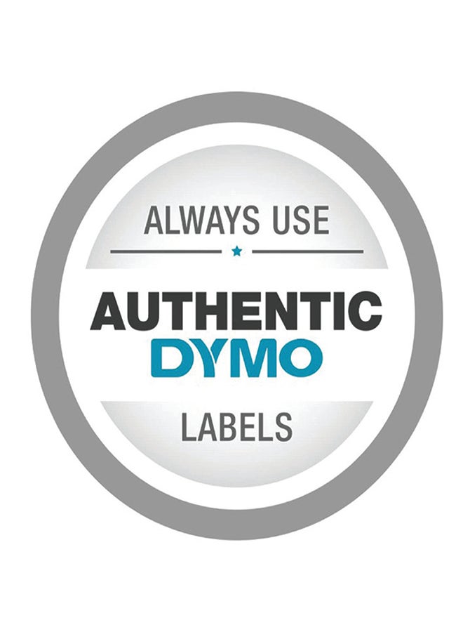 دايمو شريط ملصقات تسمية D1 كتابة باللون الأسود على خلفية لون أبيض - Image 4