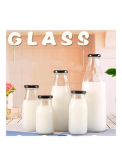 12-Piece Empty Juice Glass Bottle with Lid Clear 300ml - v1619774874/N47067789A_7