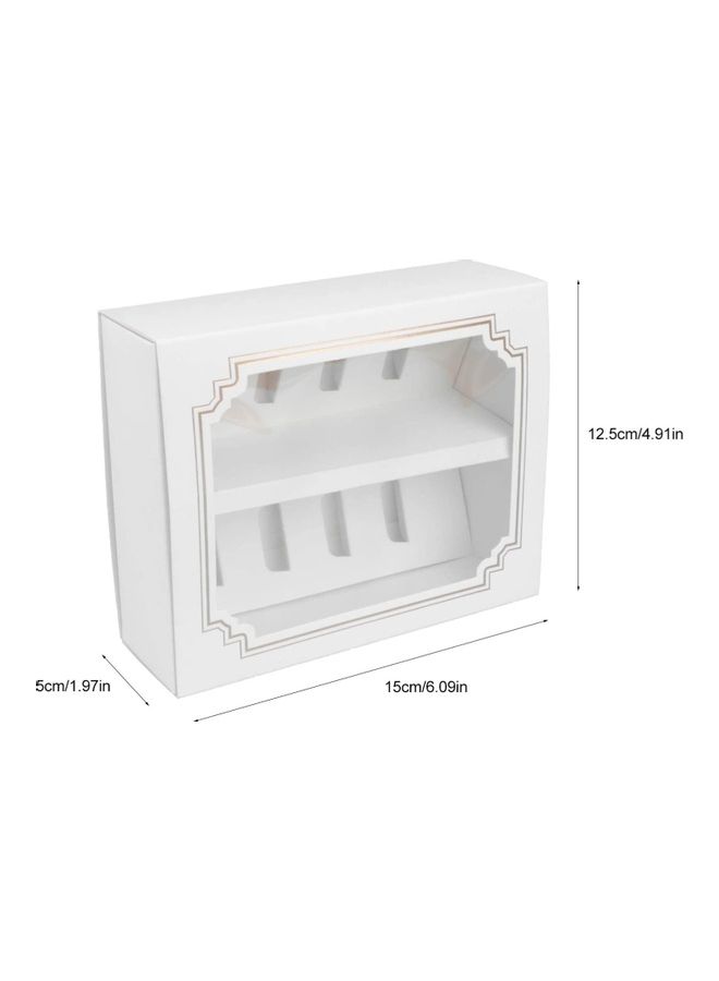 XiuWoo - 12-Piece Macaron Box White/Clear - Image 1