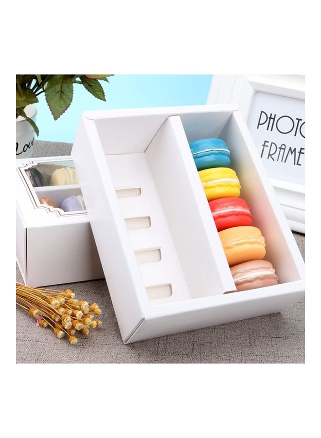 XiuWoo - 12-Piece Macaron Box White/Clear - Image 1