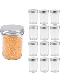 XiuWoo 12-Piece Mason Jar With A Sealed Metal Regular Lid Clear/Silver  - Image 1