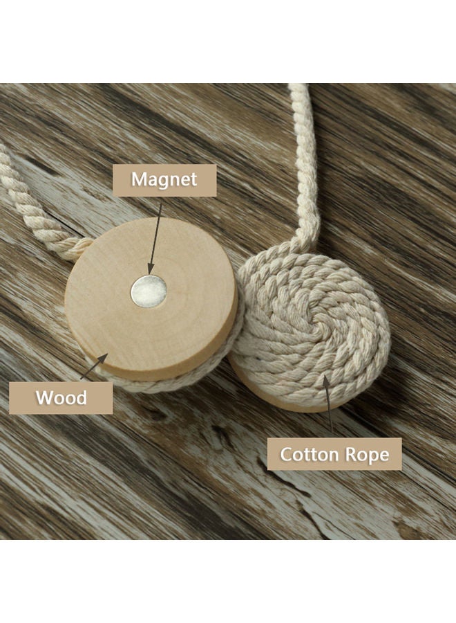 Magnetic Tieback Window Curtain Holder Beige 8.50x2.50x6.50cm  - Image 2