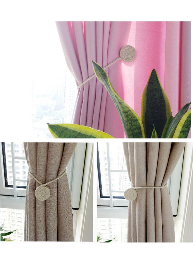 Magnetic Tieback Window Curtain Holder Beige 8.50x2.50x6.50cm  - Image 3
