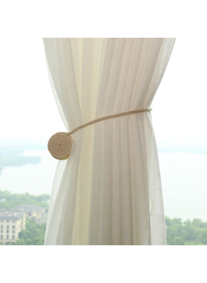 Magnetic Tieback Window Curtain Holder Beige 8.50x2.50x6.50cm  - Image 5