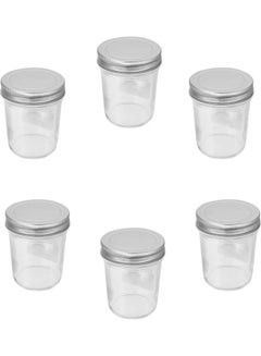 XiuWoo 6-Piece Glass Jar Set Clear/Silver  - Image 2