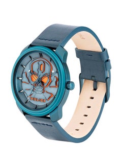 POLICE Men's Bleder Round Shape Leather Band Analog Wrist Watch 42 mm - Grey - P 15714JSBL-03  - Image 3