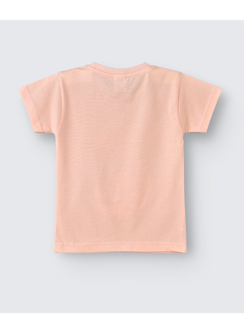 بيبي كلو تيشيرت بفتحة رقبة مستديرة وطبعة احتفالية وردي - Image 2