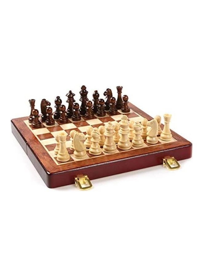 Magnetic Wooden Chess Set With Folding Board - Image 1