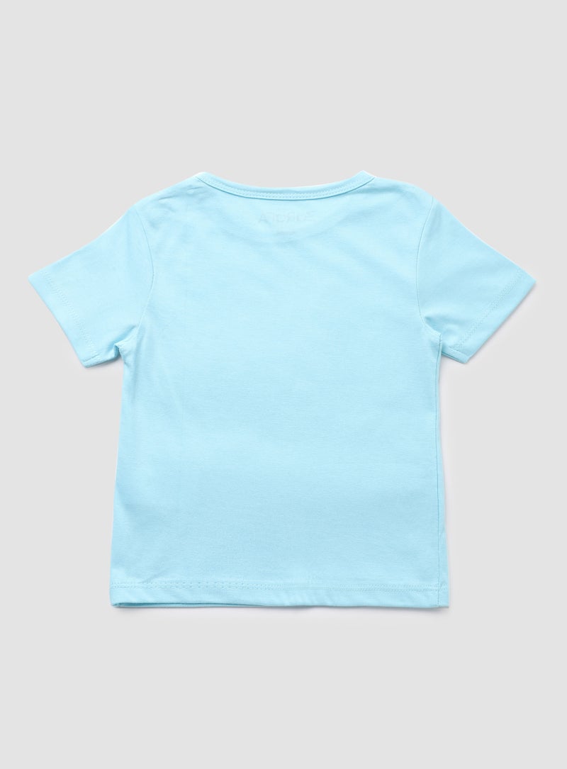 Zarafa Baby Boys Round Neck Short Sleeve T-Shirt Blue  - Image 2