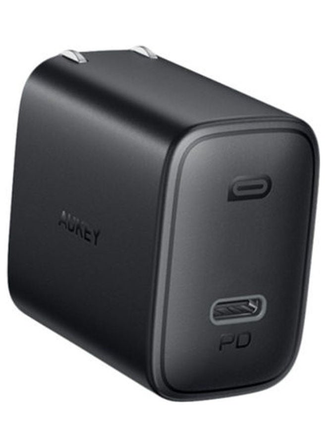 Aukey - Swift 18W PD Charger With Type-C Cabel Black - Image 1