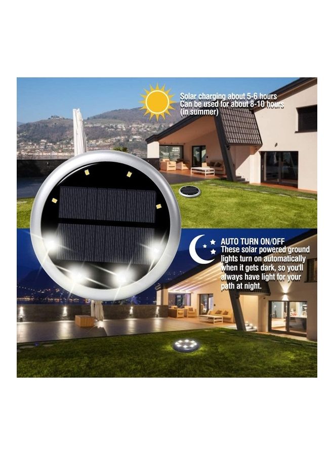 XiuWoo 4-Pieces Outdoor Solar Ground Light Black/Silver - Image 2