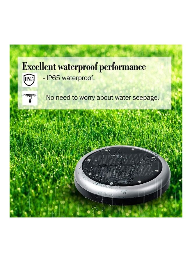 XiuWoo 4-Pieces Outdoor Solar Ground Light Black/Silver - Image 3