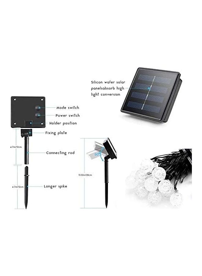 شو وو شريط إضاء LED يعمل بالطاقة الشمسية للأماكن الخارجية أبيض دافئ - Image 4