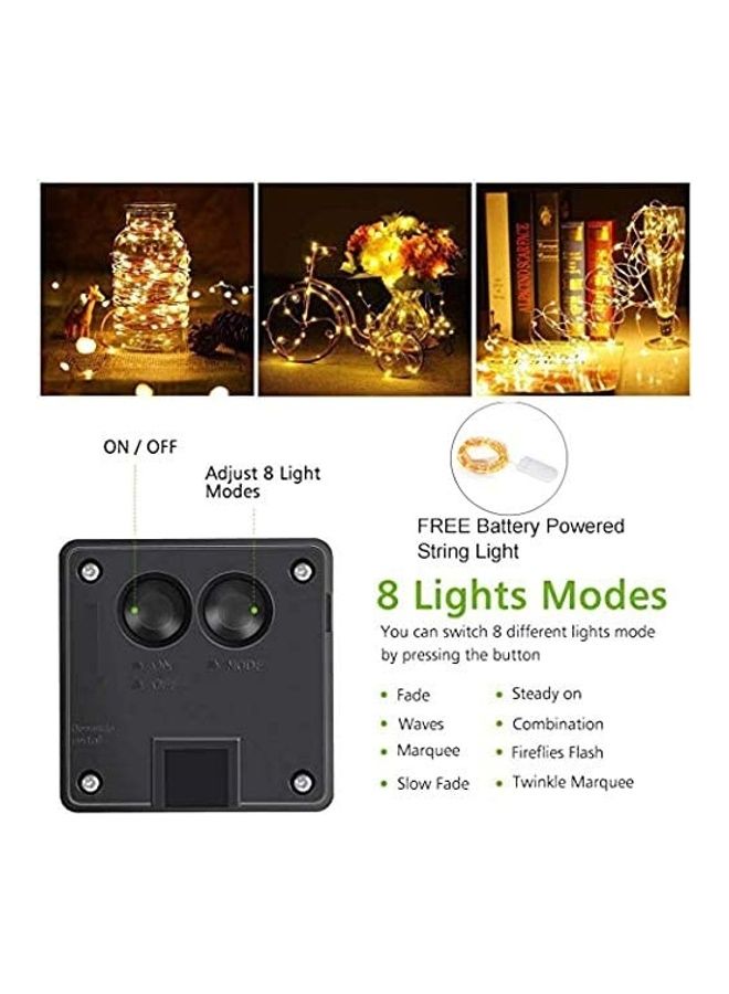 XiuWoo Pack of 2 LED Solar String Light Warm White - Image 4