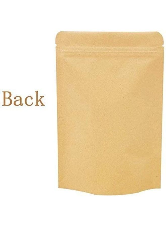 XiuWoo 50-Piece Self-Sealing Kraft Paper Bag Brown - Image 2