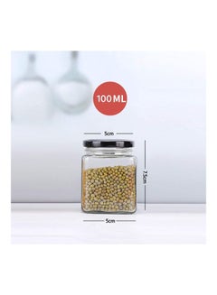 13-Piece Square Spice Jar Clear/Black 100ml - v1619788704/N47067784A_5