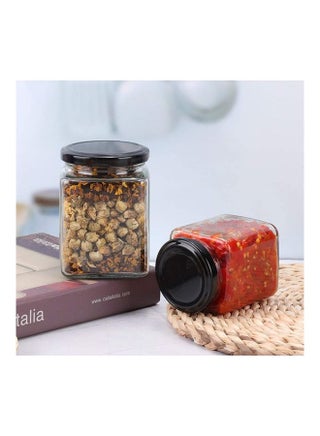 13-Piece Square Spice Jar Clear/Black 200ml - view 2