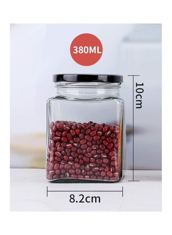 XiuWoo 13-Piece Square Spice Jar Clear/Black 380ml - Image 3