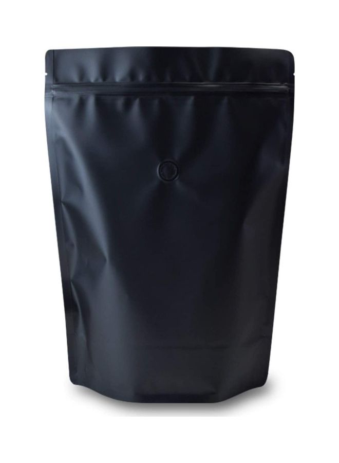 XiuWoo 50-Piece Aluminum Foil Stand Up Matte Zip Lock Bag Black  - Image 1