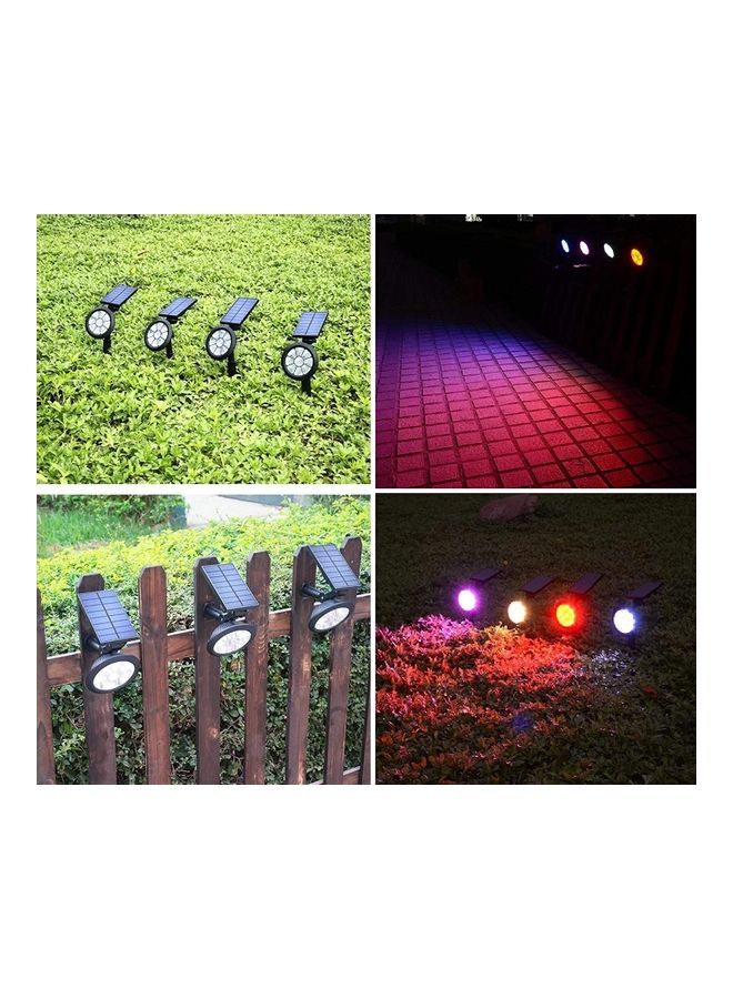 شو وو مصباح LED مضاد للماء يعمل بالطاقة الشمسية للأماكن الخارجية الأسود / الأزرق - Image 3