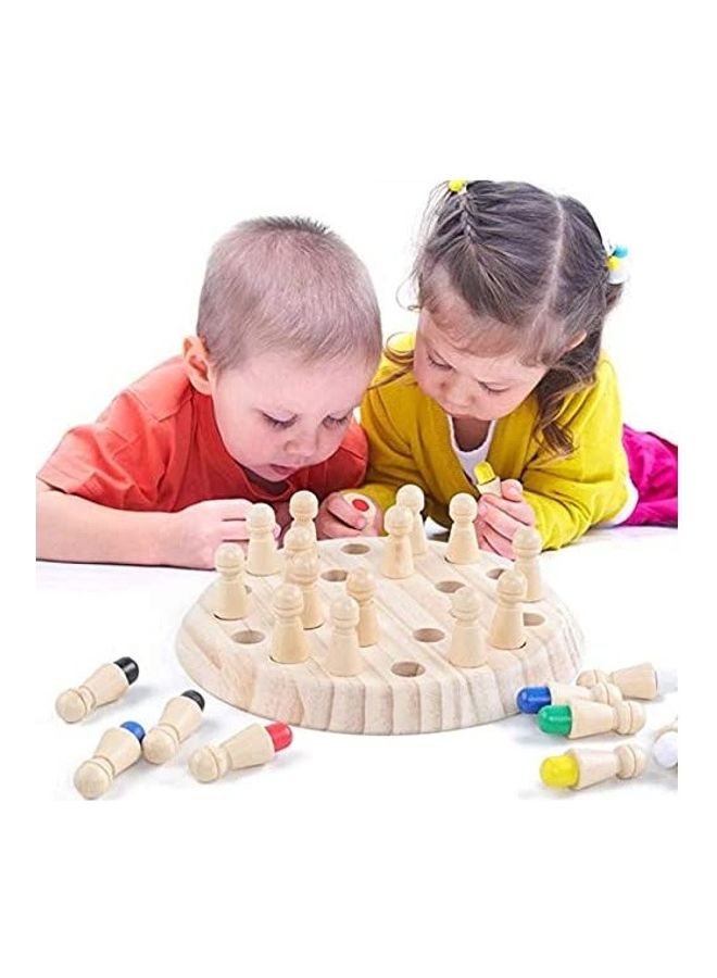 Wooden Memory Matchstick Chess Game - Image 2