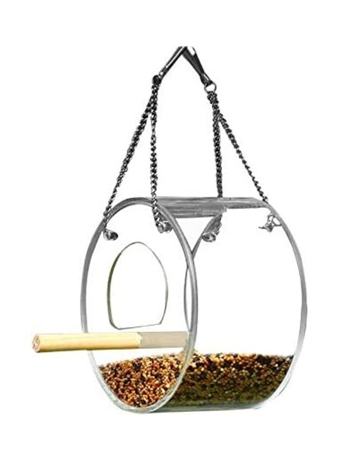 XiuWoo Hanging Wild Bird Feeder With Stand Clear - Image 1