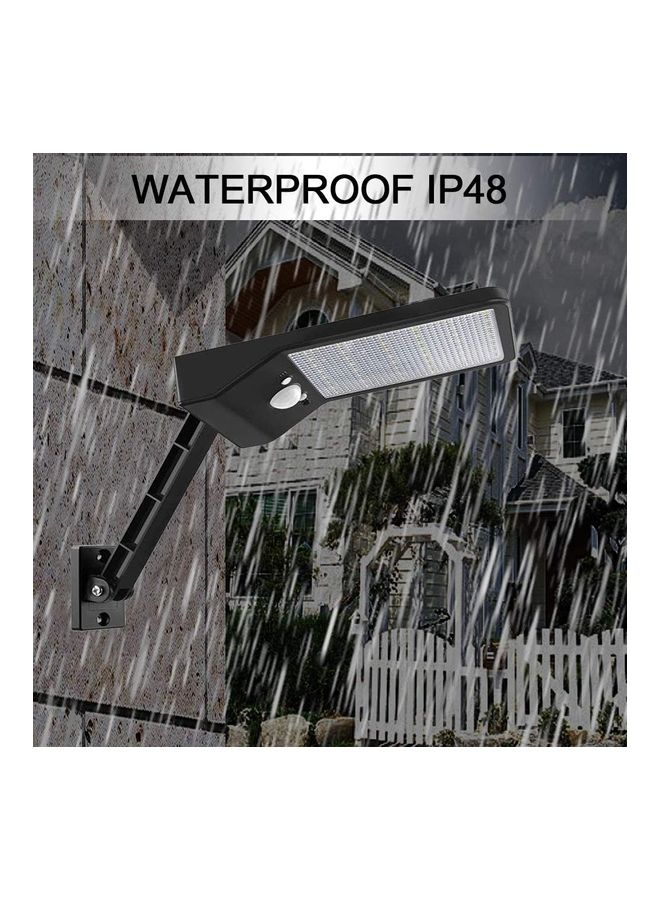 XiuWoo 2-Piece Outdoor Solar LED Street Light with Remote Control and Motion Sensor Black - Image 3