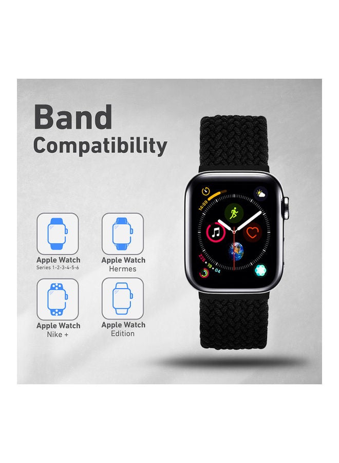 Replacement Strap for Apple Watch 42/44mm Black