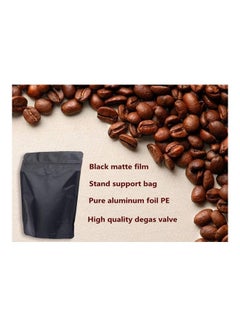 XiuWoo 50-Piece Aluminum Foil Stand Up Matte Zip Lock Bag with Degassing Valve Black  - Image 2