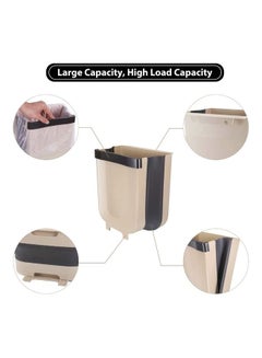 Deo King Hanging Kitchen Trash Can Beige/Black 24.5x28.5x17.5cm  - Image 3