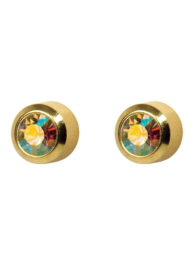 MediSystem 24K Gold Plated Rainbow Swarovski Earrings  - Image 1