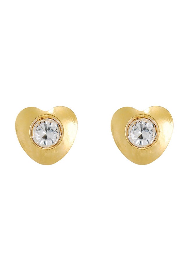MediSystem 24K Gold Plated Heart Swarovski Earrings  - Image 1