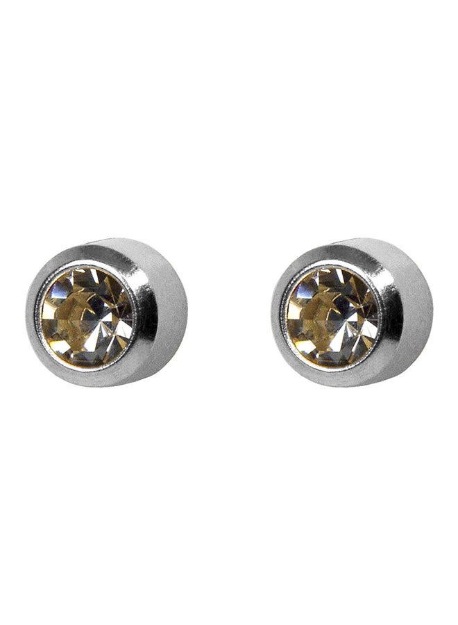 MediSystem Stainless Steel Crystal Swarovski Earrings  - Image 1
