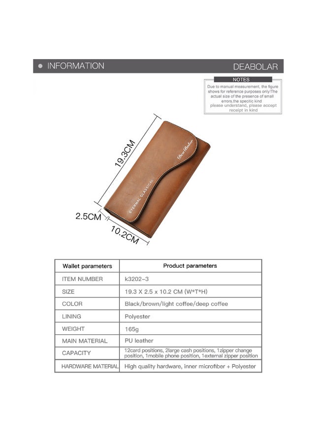 Deabolar - Comfortable And Stylish Long Wallet Brown - Image 1