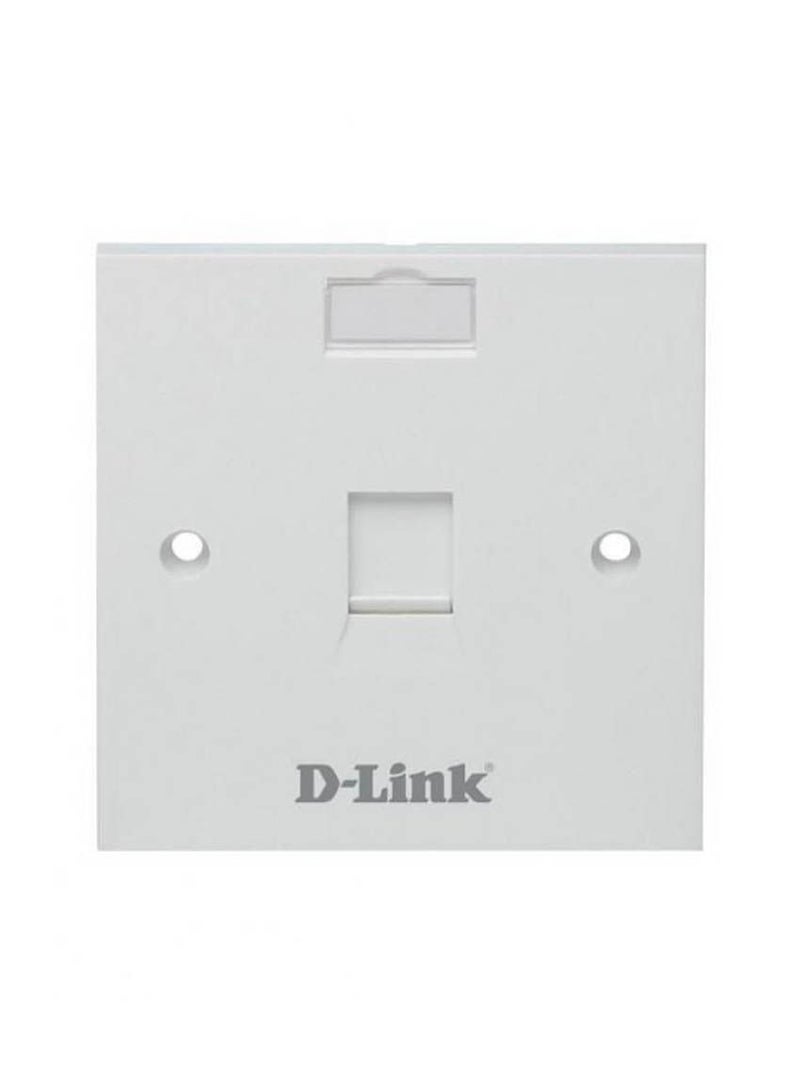 D-Link Single Face Plate Ethernet Cable White 