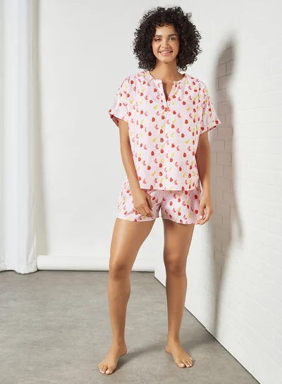 Dandelion Sangria Lounge Shorts Set White
