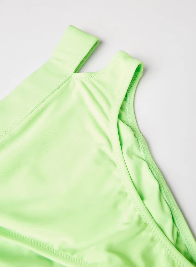 trendyol Cut-Out Bikini Bottoms Green