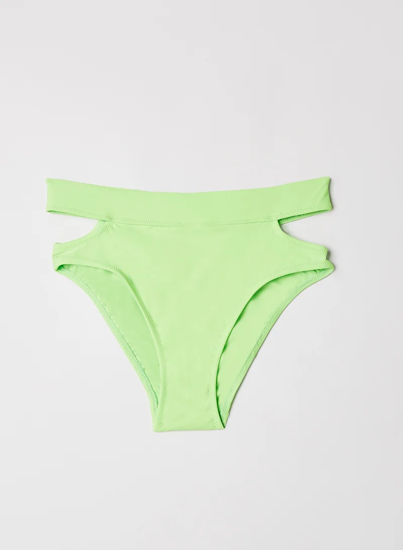 trendyol Cut-Out Bikini Bottoms Green