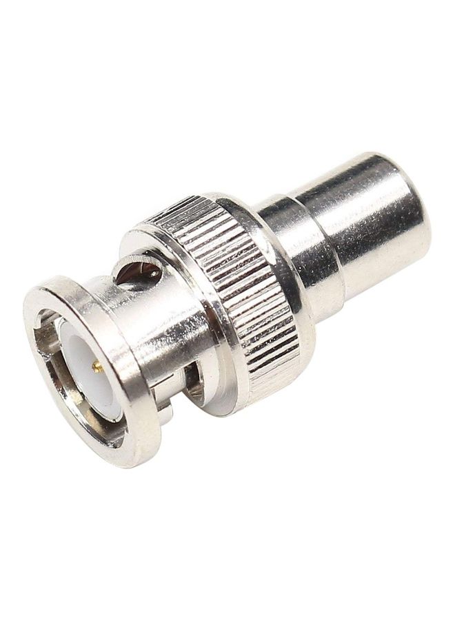oem BNC Male To RCA Female Connector Coaxial Cable Adapter Silver - Image 2
