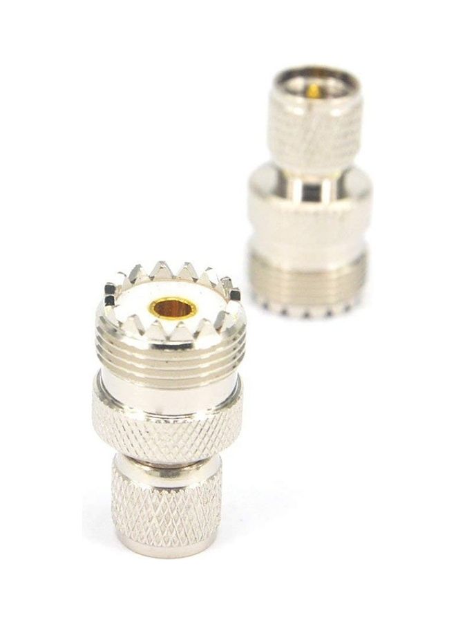 oem Mini UHF Male To UHF Female Connector RF Coaxial Adapter Silver - Image 3