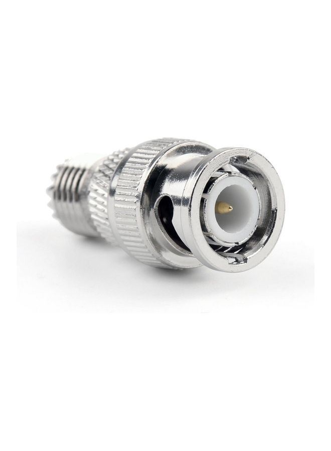 oem BNC Male + Mini UHF Female Connector RF Coaxial Adapter Silver - Image 2