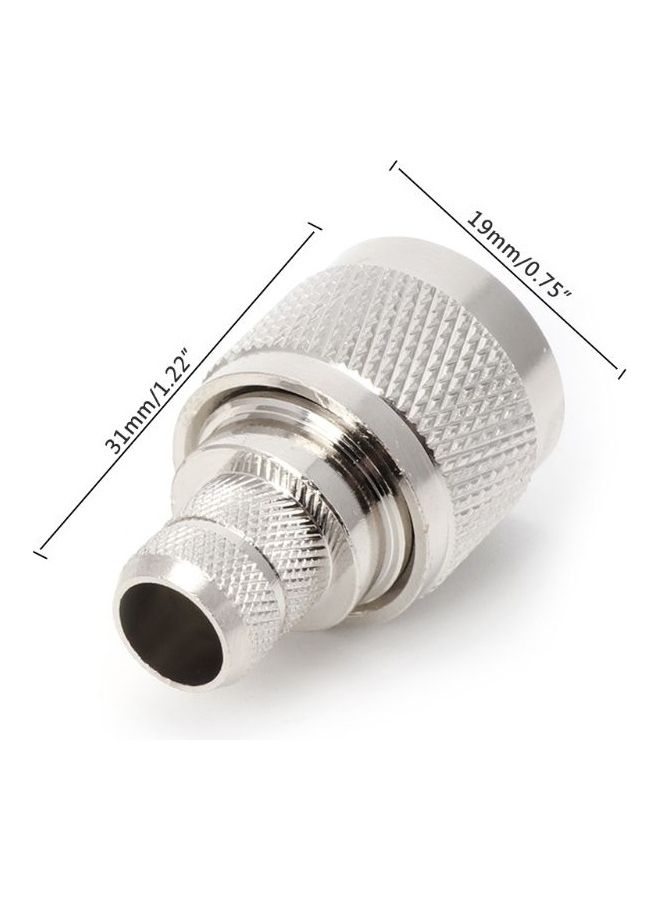 oem N Type Plug RF Connector Coaxial Adapter Converter Silver - Image 3