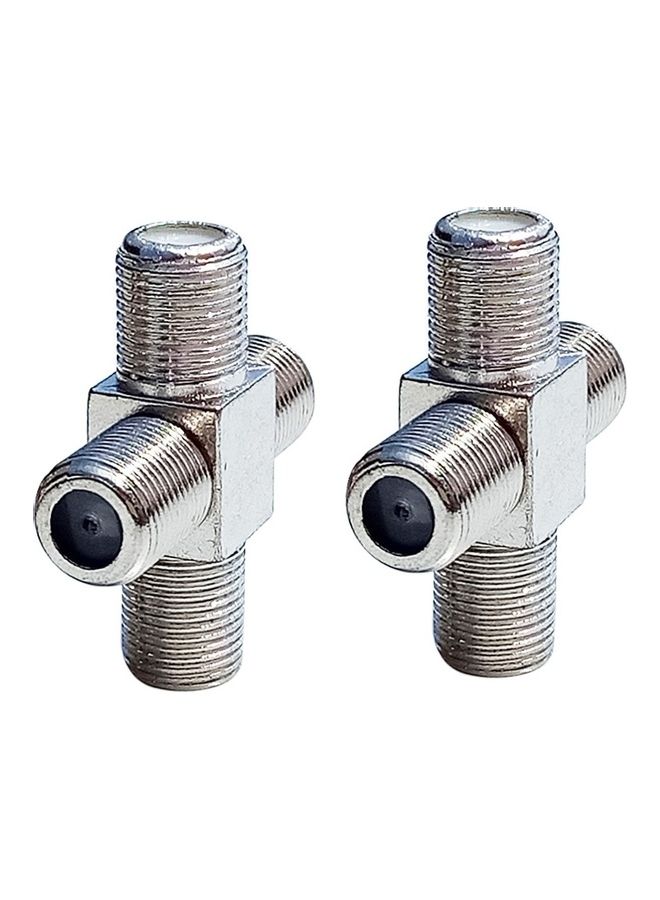 oem 100-Piece 1 F Female To 3 F Female Jack 4 Way F Splitter TV Coax Adapter ConnecTor Multicolour - Image 1