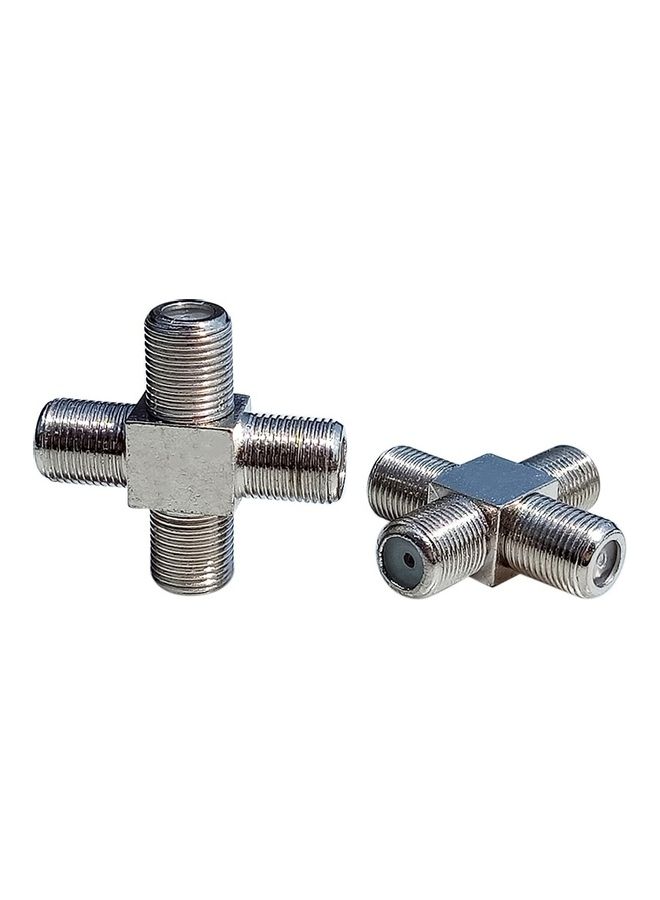 oem 100-Piece 1 F Female To 3 F Female Jack 4 Way F Splitter TV Coax Adapter ConnecTor Multicolour - Image 3